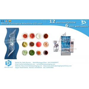 Bestar packing machine for sticky sauce tilted shape pouch BSTV-450P