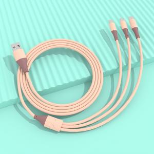 One-to-three charging cable suitable for Android type-c Huawei mobile phone fast charging three-in-one iphone Apple cabl