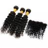China Double Sewed Weft 8A Virgin Brazilian Hair Extensions Deep Wave With Frontal wholesale