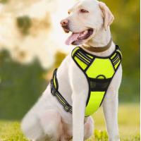 China Nylon Reflective Pet Harness Leash For Large Dogs With Pull Handle on sale