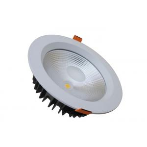 Hotel / Mesuem Cob LED Downlight 5000K , 30W White LED Downlights With External Driver