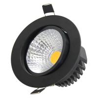 China 15w 3w LED Ceiling Spotlights Black COB Recessed Ceiling Light on sale