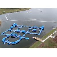 China 0.9mm Plato PVC Tarpaulin Giant Inflatable Water Parks , Wave Island Aqua Sport Park 65 Parts on sale