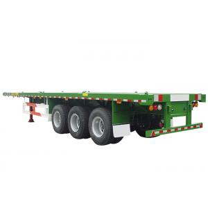 Transport 40T 40 Ft Flatbed Truck Trailer 12pcs Suspension