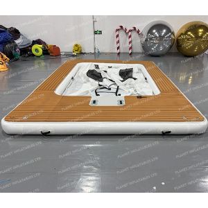 China Factory Wholesale Foldable Removable Inflatable Yacht Floating Ocean Sea Swimming Pool With Anti Jellyfish Net wholesale