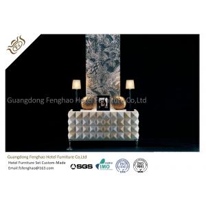 China Modern Hotel Washroom / Lobby Decor Luxury Console Table Mirror Stainless Steel Leg wholesale