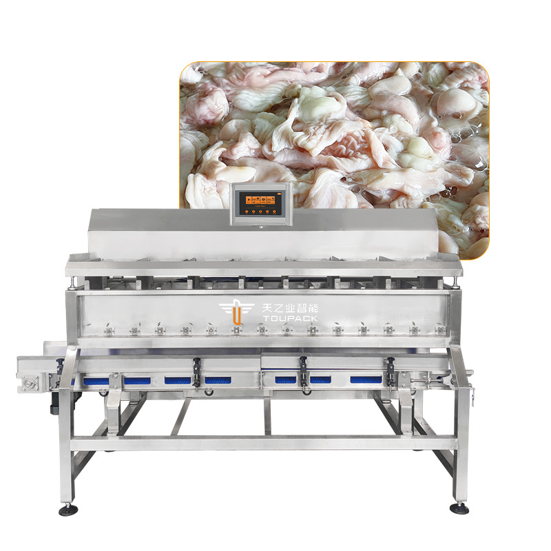 China 7-Head Linear Flipping Combination Weigher Packing Machine For Tilapia Fish Parrotfish Shell wholesale