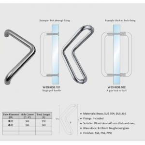 China W-DH608 Modern Mirrored Stainless Steel Door Handle Push Pull  Interior or Exterior office door handles supplier