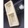 China plastic flocking blister packaging beige tray in good quality PVC material 11*34.6*6cm for packaging wine bottle wholesale