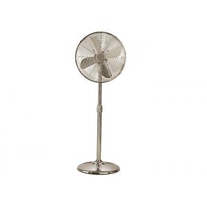 Air Cooling Metal Chrome Retro Stand Up Fan , Pedestal Oscillating Floor Fan