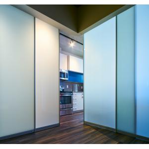 Modern Frosted  Glass Office Partition Walls / Glass Office Dividers