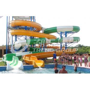 China Customized Spiral Fiberglass Water Slide Games For Resorts Or Hotel wholesale