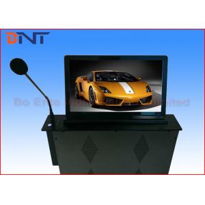 China 18.5 Inch Motorized Computer Desk Monitor Lift With Conference Microphone supplier