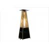 China Outdoor 2270mmH stainless steel silver gas real flame pyramid patio heater wholesale