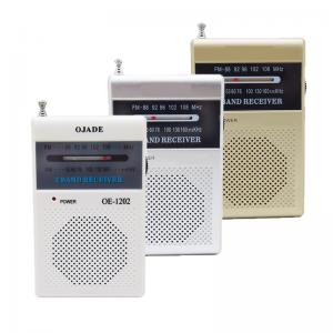 ABS Battery Powered Portable FM Radio 100g Size AM With Earphone Jack