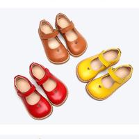 China Soft Kids Shoes Baby Girl Sandals Leather Cute Sandals Yellow Mary Jane Shoes on sale