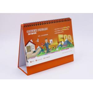 Spiral Customized Self Standing Desk Calendars Duplex Board For Gift Promotion