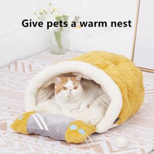 Arctic Velvet Game Machine Two Cats In Bed Cushion Plush Warm Semi Enclosed Cat Nest Dual-Use Pillow