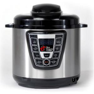 China Electric Pressure Cooker,Stainless Steel Black & Silver 7-in-1 Multi-Functional Pressure Cooker, 6Qt/1000W supplier