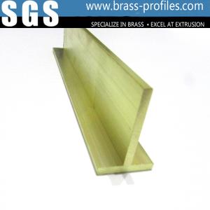 China Custom Metal Brass Extruding T Window Sections Copper Tee  Profiles supplier