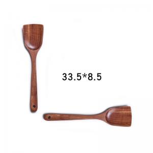 China Log Teak Kitchen Wooden Utensils Round Square Non Stick Pan Wooden Spoon supplier