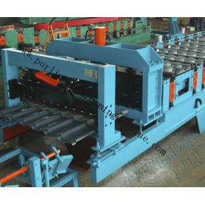 China Glazed Roof Sheet Roll Forming Machine Automatic Hydraulic Glazed Tile Roll Forming Machine / Roofing Tile Process Line supplier