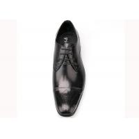 China Lace - Up Mens Leather Dress Shoes Waterproof British Style Mens Black Brogue Shoes on sale