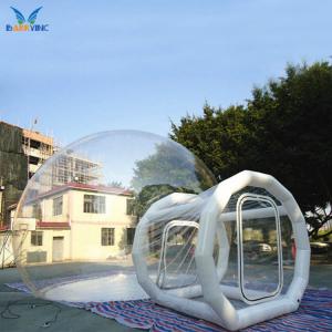 China 1mm PVC Outdoor Tunnel Clear Bubble Camping Tent Dome Shape supplier