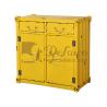 China Shipping Container Nightstand Rusty Iron Frame Double Door Accent Side Cabinet wholesale