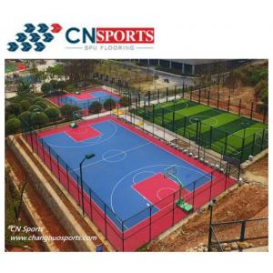 China Tensile Elongation 156 Silicon Outdoor Basketball Flooring Waterproof Soundproof supplier