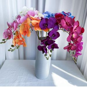 China Natural Real Touch Latex Moth Orchid Decorative Artificial Flower Butterfly Orchid supplier