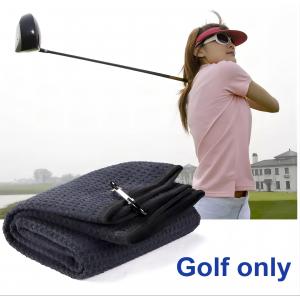 Custom Embroidery Logo Waffle Golf Towel Microfiber Material