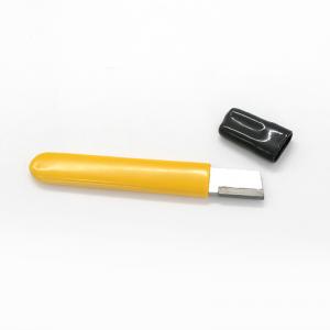 China Tungsten Steel Pocket Knife Sharpener With PVC Flexible Glue Grip 105 * 12 * 5mm supplier