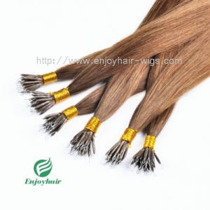 Nano Ring Hair Extensions16''- 26" 100% Human Indian Remy  Hair 8# color hair extension