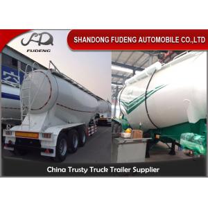 3 Axles Bulk cement tanker trailers 45Tons Silo cement carrier steel material