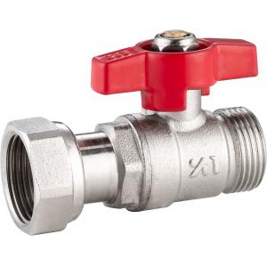 China 5401A Gas Stove Brass Ball Valve DN20 for Heating System Water Supply w/ Plastic pipe Adapter x Flex. Female Threads Nut supplier