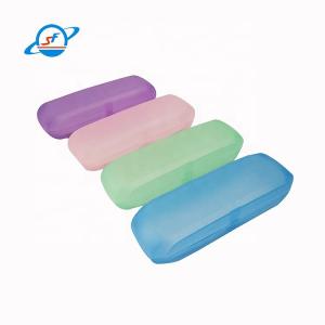 148*48*36mm Clear Plastic Eyewear Case With Color Logo Customized
