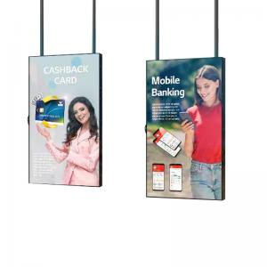 55 Inch Window Lcd Display Indoor High Brightness Ceiling Hanging Retail Advertising