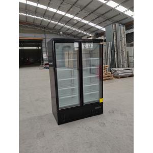 China R290 Upright SECOP Supermarket Beverage Cooler With Two Fog Free Glass Door supplier