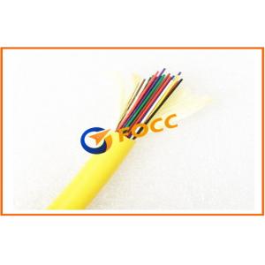 Corning 48 Core Indoor Fiber Optical Cable , Tight Buffer 12 Strand Fiber Optic Cable