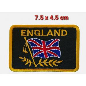 Twill Cotton Embroidered England Flag Patch Union Jack Sew On Embroidered Patch