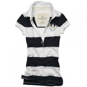 China Stretch Cotton Mesh Red And White Striped Polo Shirt For Women 150g - 260g supplier