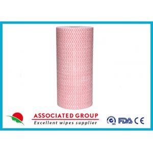 China Wavy Printing Spunlace Non Woven Roll 65GSM Household & Vehicles Cleaning Wipes supplier