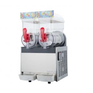 China Two Bowl Ice Slush Machine Smoothie Machine With Cooler System For Restaurant supplier