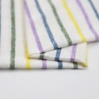 China Anti-Wrinkle Moisture-Absorbent And Soft Pure Cotton ​Striped Material Fabric For T-Shirt on sale