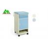 China Steel Bedside Tables Hospital Ward Equipment , Bedside Cabinet On Wheels wholesale