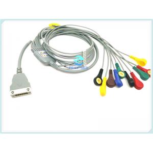 China Copper Conductor ECG Patient Cable , TPU ECG Holter Cable 10/12 Lead With Snap supplier