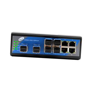 Industrial Guide Rail SFP Switch 2 Gigabit SFP and 4 10/100Mbps Ethernet and 4 10/100Mbps SFP Ports