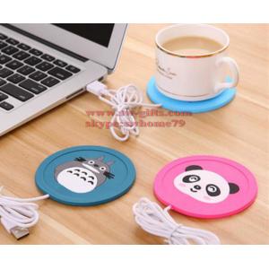 China New Cartoon 5V USB Warmer Silicone Heat Heater for Milk Tea Coffee Mug Hot Drinks Beverage Cup Mat Pad best gift supplier