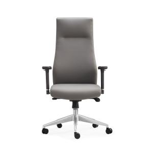 China Comfortable Authentic Leather Rolling Office Chair High Density Foam supplier
